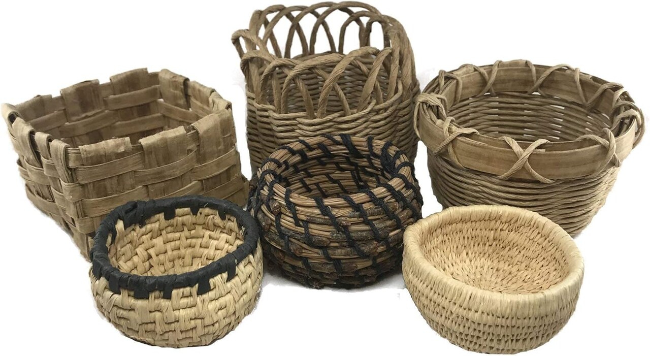 Basket Weaving Kit (Set of 6) - Basketry Weave Kit for Kids and Adults Complete with Basket Weaving Supplies and Instructional Booklets
